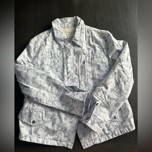 GAP Button Front Zip Up Jacket Women's Cotton Print XL‎ Floral Print Jacket